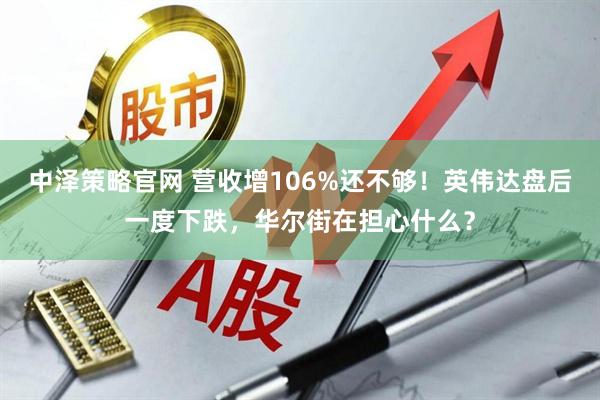 中泽策略官网 营收增106%还不够！英伟达盘后一度下跌，华尔街在担心什么？